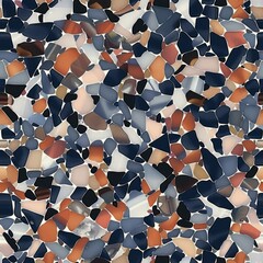 Wall Mural - Seamless abstract terrazzo texture pattern high resolution 4k, colorful terrazzo for design, architecture, and 3d. HD realistic material polished, surface tileable for creative work and design