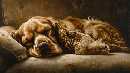 Wall Mural - the serene beauty of a Cocker Spaniel