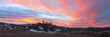 Winter sunset panorama at mount Demerdji, Crimea