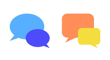 Fototapete - Speech bubble icon vector in flat style. Chat, speak, talk sign symbol