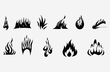 outline flame doodle vector image