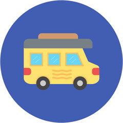 Wall Mural - Camper Van Icon