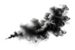 An abstract cloud of smoke. Black and white. White background