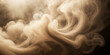 Close-up image of intricate patterns formed by billowing smoke against a backdrop of soft, diffused light.