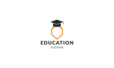 A traditional education cap icon logo with classic lines, symbolizing authenticity and tradition.