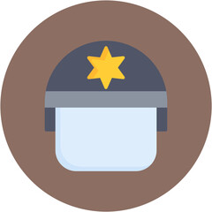 Canvas Print - Police Helmet Icon