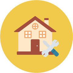 Canvas Print - House Repair Icon