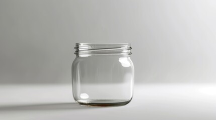 glass jar on white background.