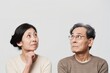© Maki_Japan - 考えている日本人の初老の夫婦（白背景・老後・介護・健康・年金・将来）