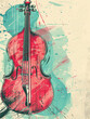 Klangvolle Eleganz: Illustration mit Violine für Flyer- und Plakatdesigns