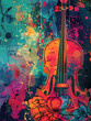 Klangvolle Eleganz: Illustration mit Violine für Flyer- und Plakatdesigns