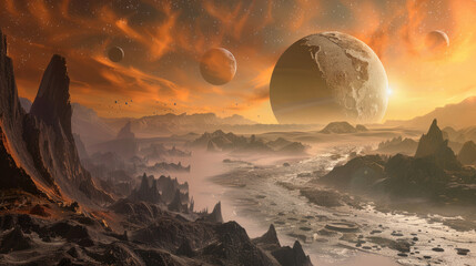 Wall Mural - epic journey through the cosmos with capturing the essence of space adventures. from majestic spaces