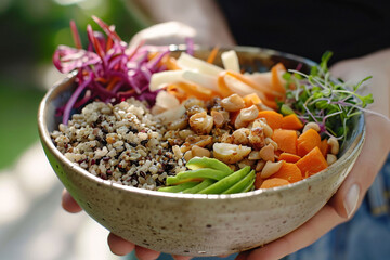 Wall Mural - Balanced Bowl of Healthy Quinoa and Vegetables