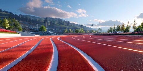 red track, olympic track