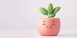 Cute little potted plant, ai illustration，3D