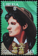 Annie Oakley on postage stamp of Liberia