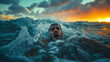 The Sinking Soul A Conceptual Tragedy Depicted Through a Man's Scream in the Drowning Depths