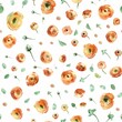 Featuring a seamless pattern of desert flowers in watercolor, this design is imbued with trendy orangeade and radiant red tones.