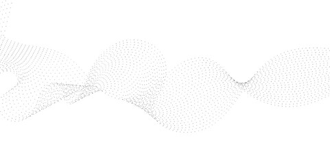 Poster - abstract halftone flowing wavy colorful gradient dots shape isolated on transparent background. digi