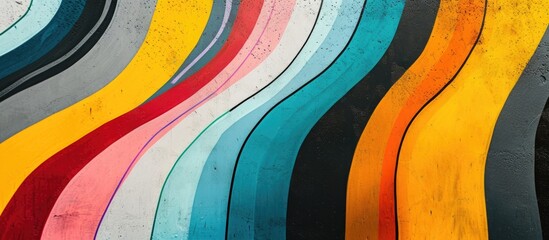 Wall Mural - Lines that have different colors.