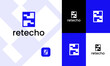© AdobeFly - Digital Technology icon and circuit icon logo design branding template