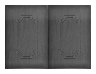 Wall Mural - Decorative a black white pear wooden kitchen two cabinet door