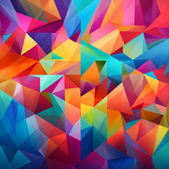 Sticker - Abstract geometric patterns in vibrant colors.