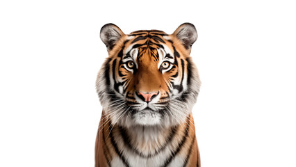 Wall Mural - tiger animal cut out. isolated tiger animal on transparent background
