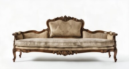 Sticker -  Elegant antique sofa, perfect for a vintage-inspired interior