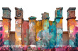 Berlin Wall isolated on transparent background