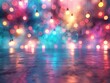 A festive and vibrant bokeh light effect, with colorful circles of light creating a warm, celebratory atmosphere.