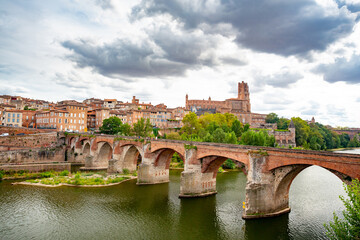 Wall Mural - Albi, France. Old bridge view	