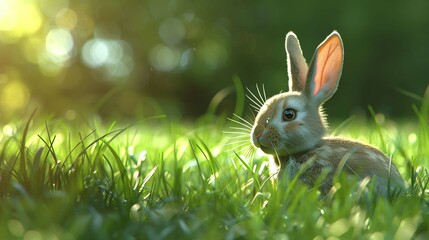 rabbit on grass