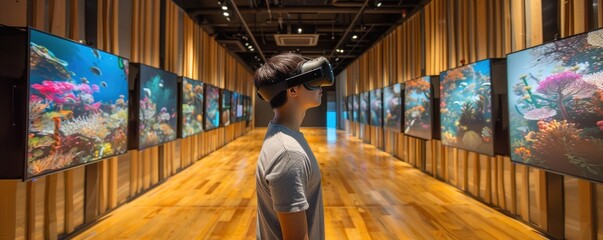 Poster - Young Adults Embrace Virtual Reality Innovation. Exploring Futuristic Entertainment Together. An Indoors Experience with VR
