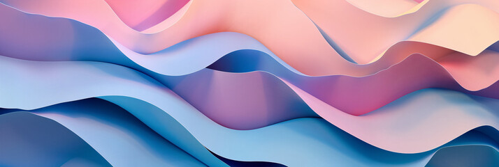 Wall Mural - A pink  blue  and purple background of a wavy design.