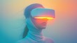 © CaptainMCity - A woman wearing virtual reality glasses. Modern technology concept