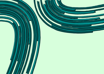 Poster - minimalist background with curved brush lines pattern and with some copy space area