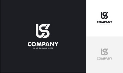 Fototapete - Initial letter VS or SV logo vector design template
