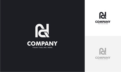 Fototapete - Initial Letter AD or DA Logo,Typography Vector Template. Creative Abstract Logo Vector