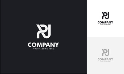 Fototapete - Initial letter PV or VP logo vector design template