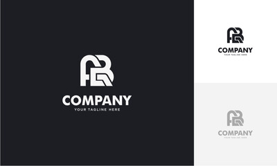 Fototapete - Initial letter AB or BA logo vector design template