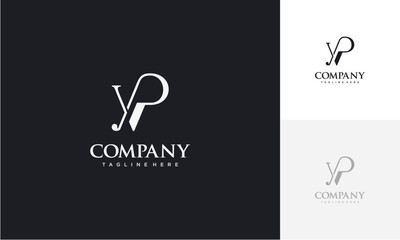 Fototapete - Initial letter YP logo vector design template