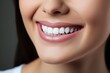 © Emvats - Confident smile with white teeth veneers close-up shot for dental care advertisement