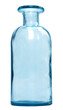 Clear light blue glass bottle