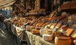 Cheese counter at the weekly market