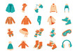 Winter Clothes Accessories Element Set