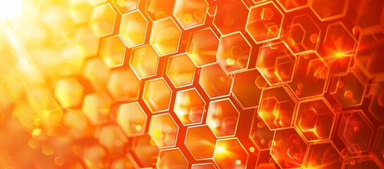abstract hexagon pattern background Generative AI