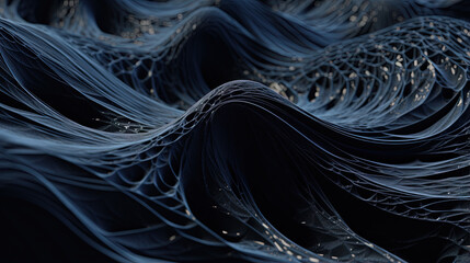 Sticker - Scientific abstraction with futuristic textured tissue waves. Tech background with close-up wave bio texture.