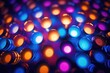 A close up image of vibrant and colorful lights. Ideal for adding a pop of color to any project