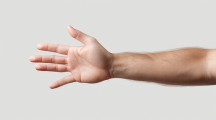 Poster - A person holding their hand out in the air. Suitable for various concepts
